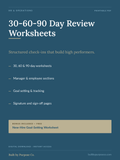 30-60-90 Day Review Worksheets