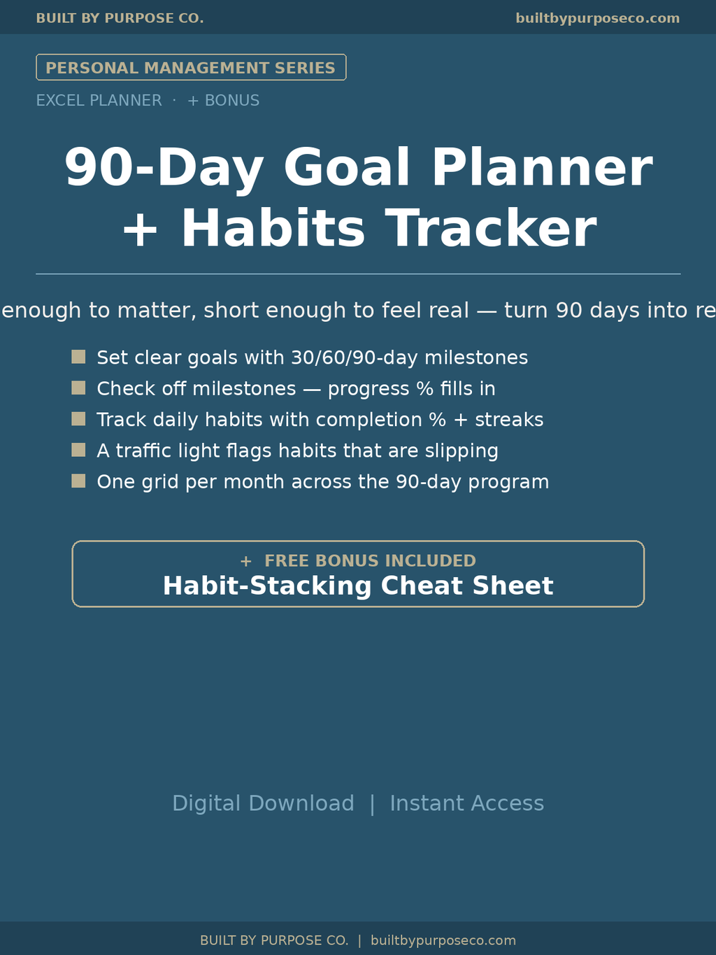 BBP 90-Day Goal Planner + Habits Tracker