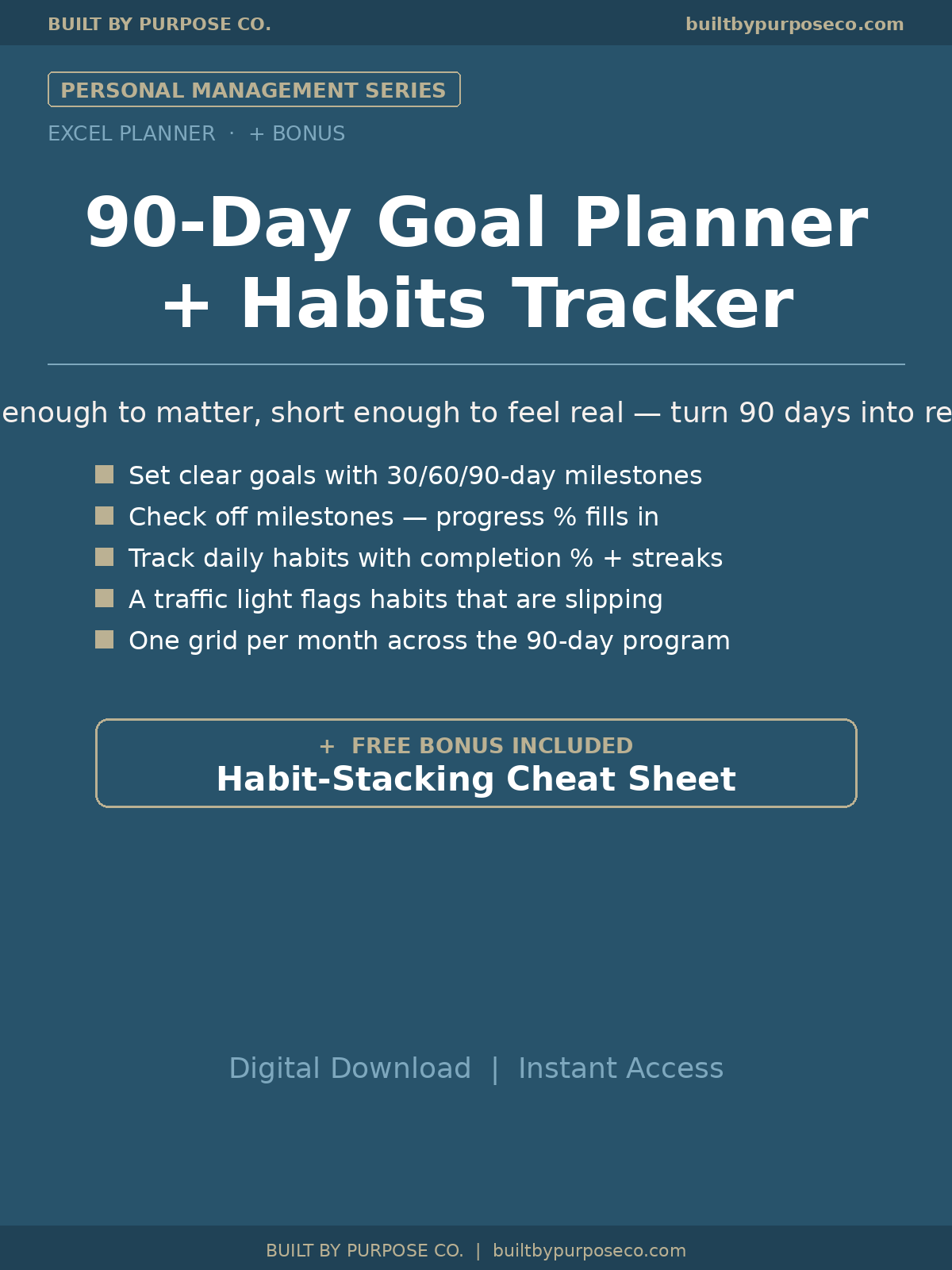 BBP 90-Day Goal Planner + Habits Tracker