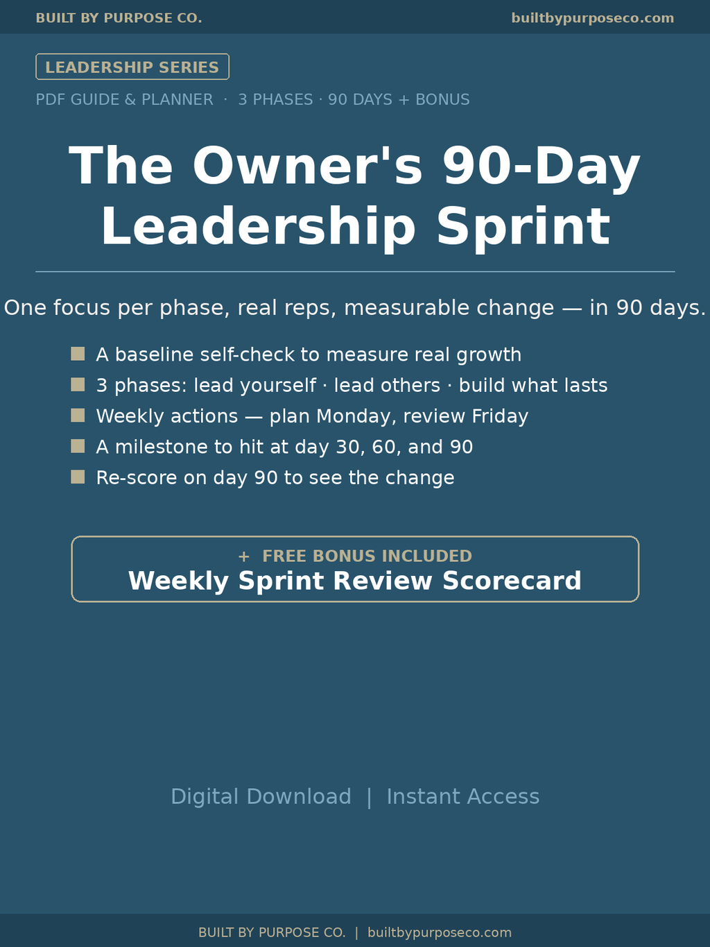 The Owner's 90-Day Leadership Sprint