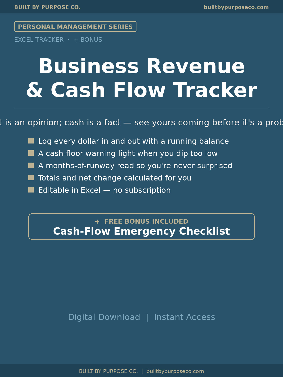 Business Revenue & Cash Flow Tracker