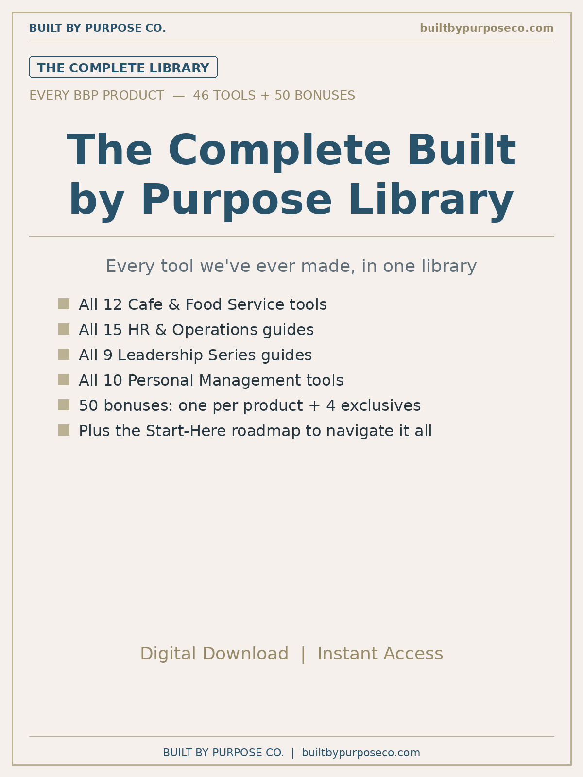 The Complete Built by Purpose Library