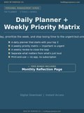 BBP Daily Planner + Weekly Priority Matrix