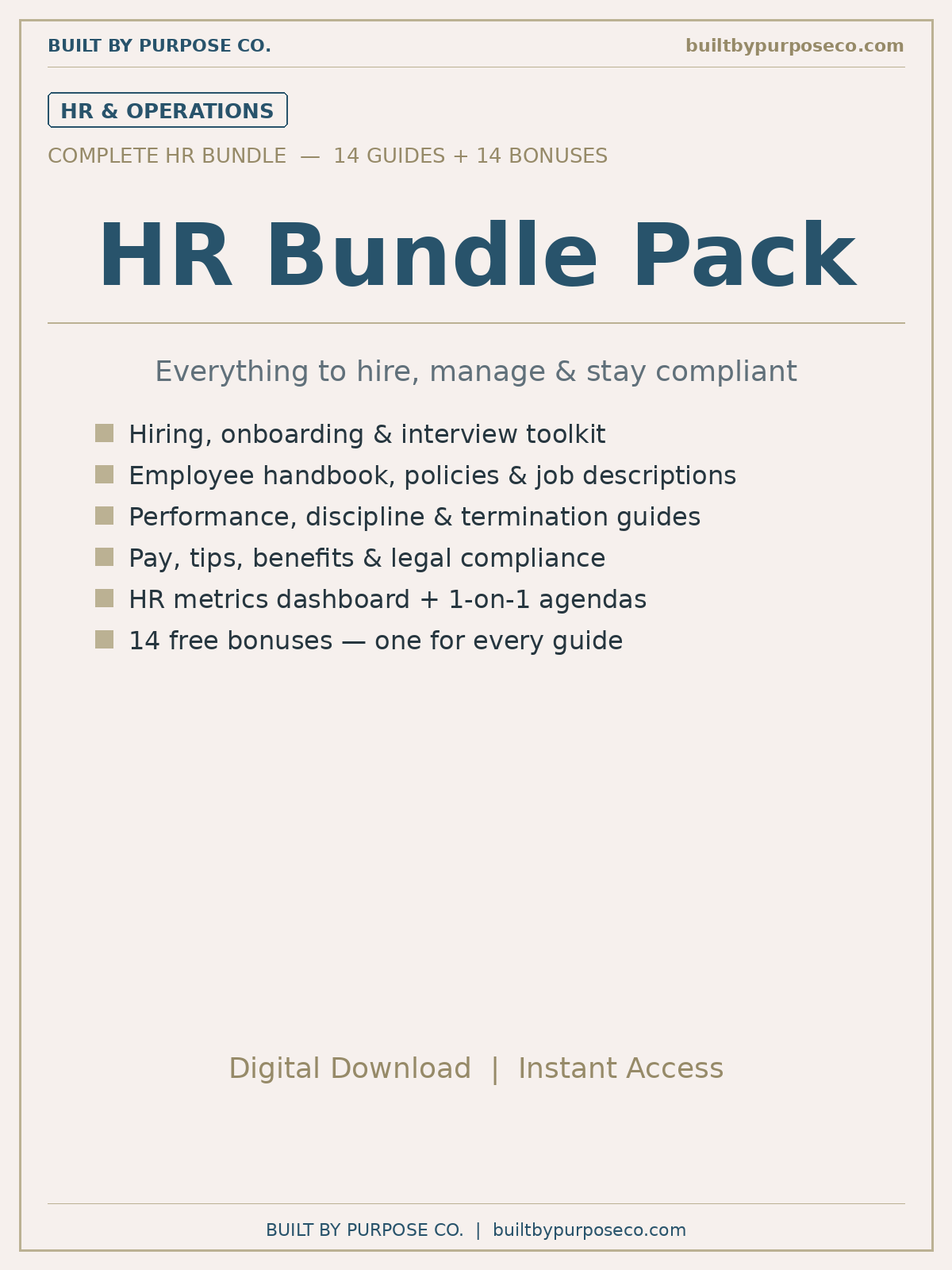 HR Bundle Pack: The Complete Small Business HR Library