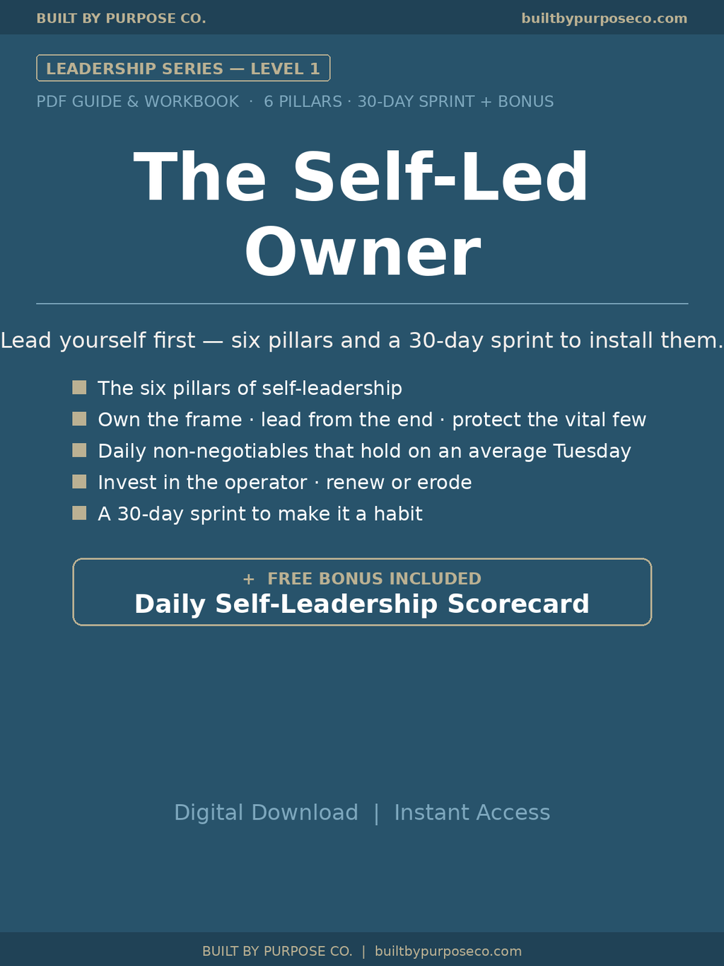 BBP Leadership Series Level 1 — The Self-Led Owner