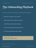 The Onboarding Playbook: Turn New Hires Into Confident Contributors