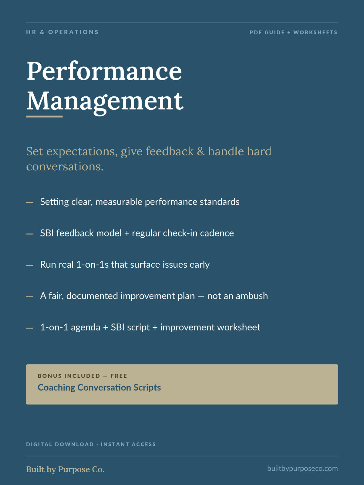 Performance Management: Set Expectations, Give Feedback & Handle Hard Conversations