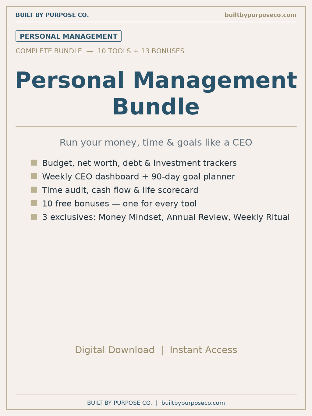 BBP Personal Management Bundle — Complete Collection