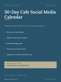 30-Day Cafe Social Media Calendar