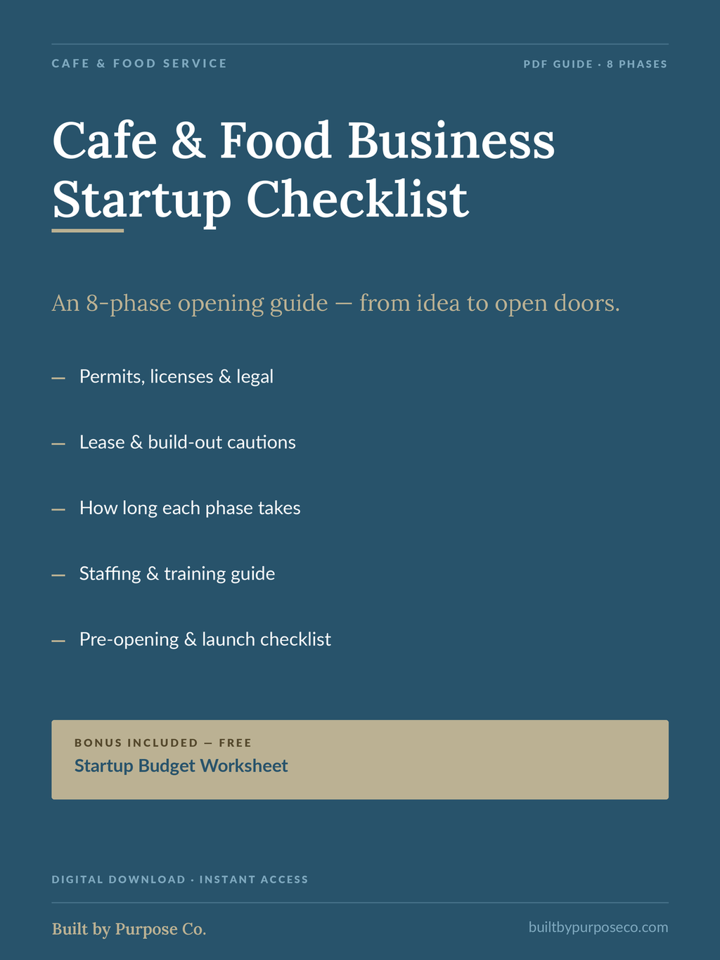 Cafe & Food Business Startup Checklist