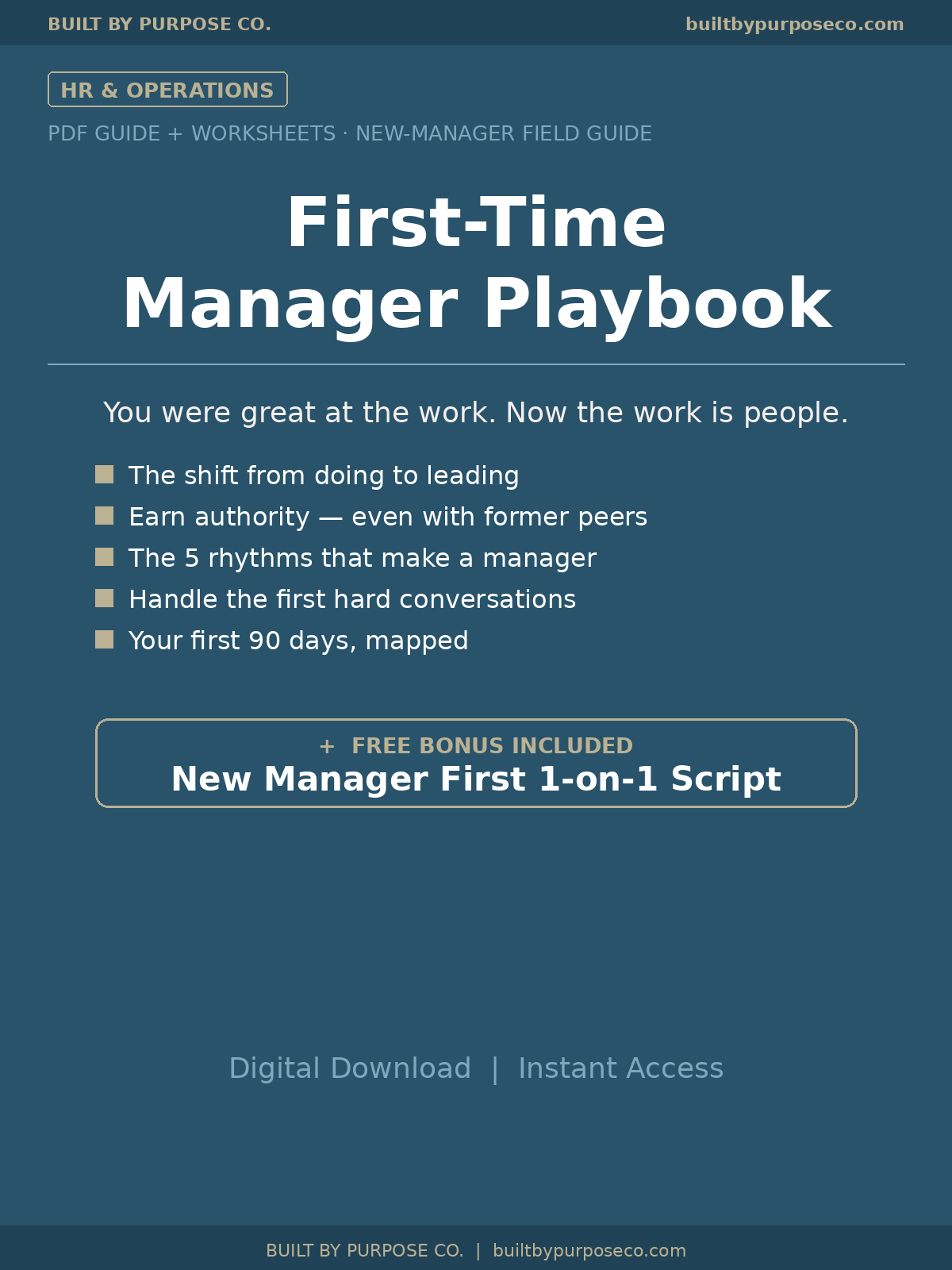 First-Time Manager Playbook