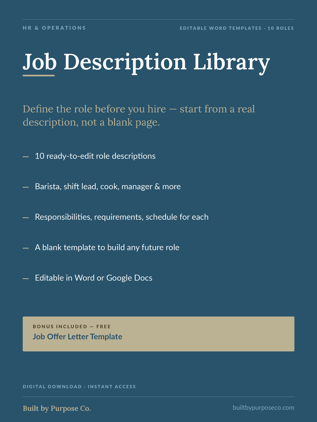 Job Description Library