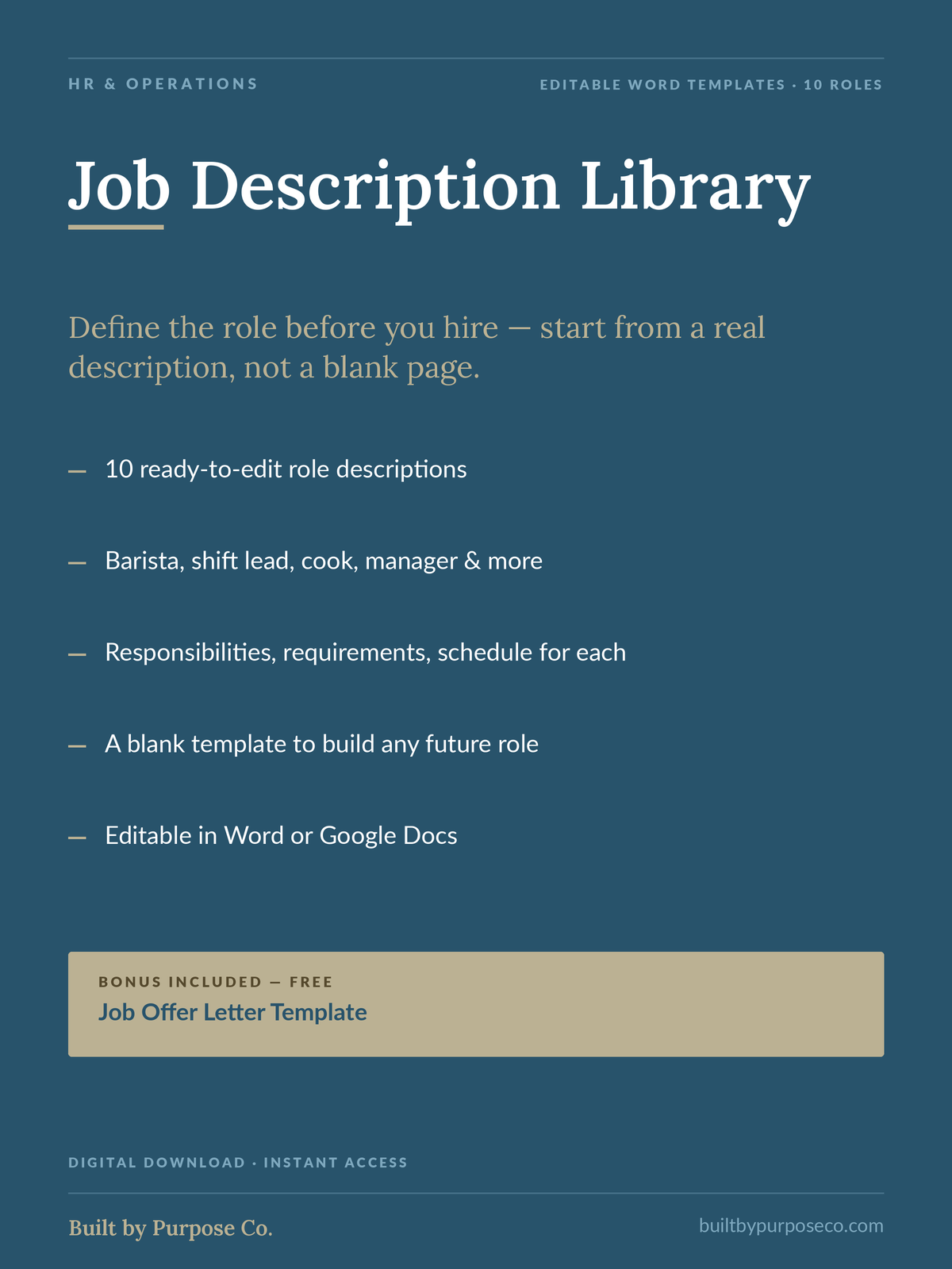 Job Description Library
