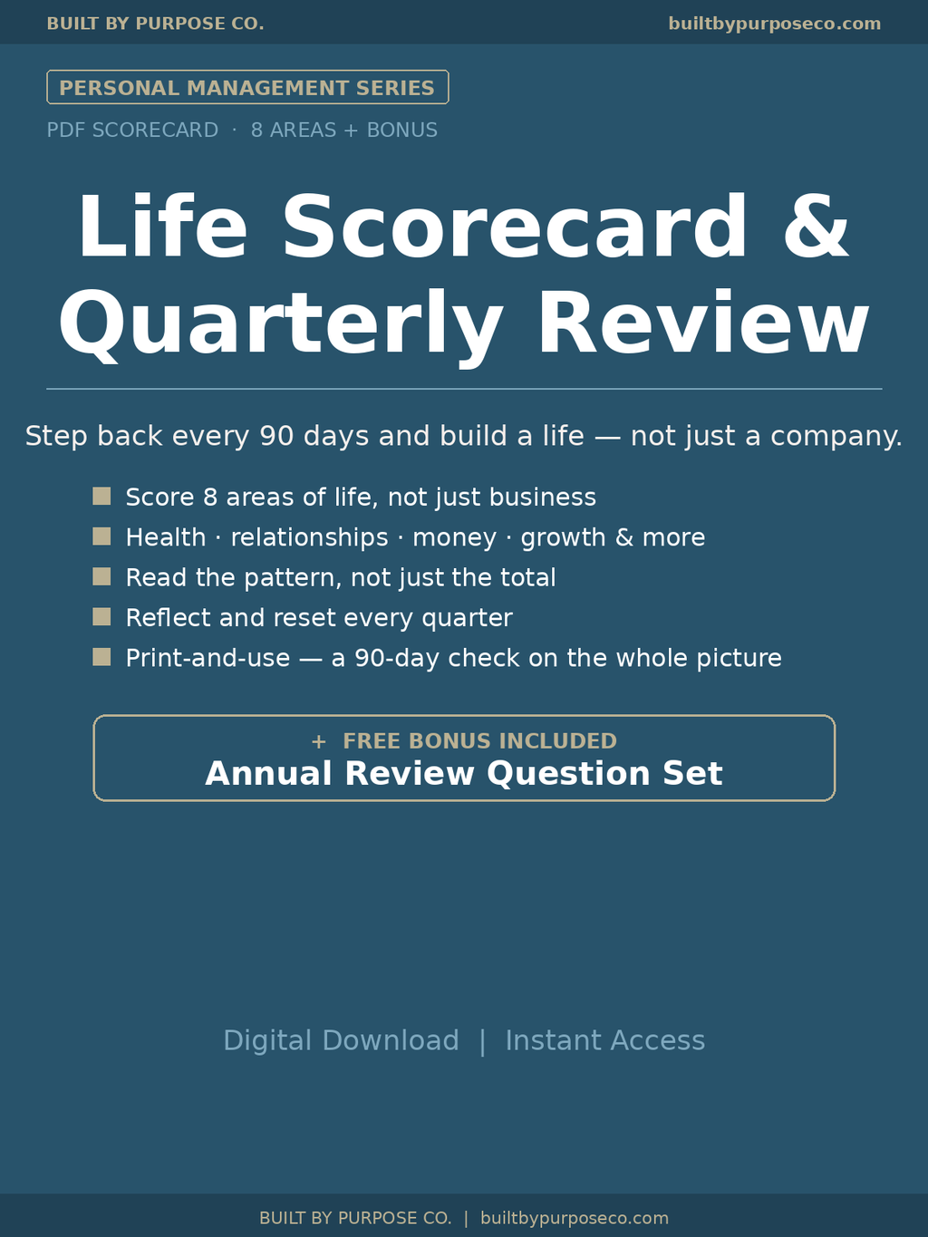 Life Scorecard & Quarterly Review