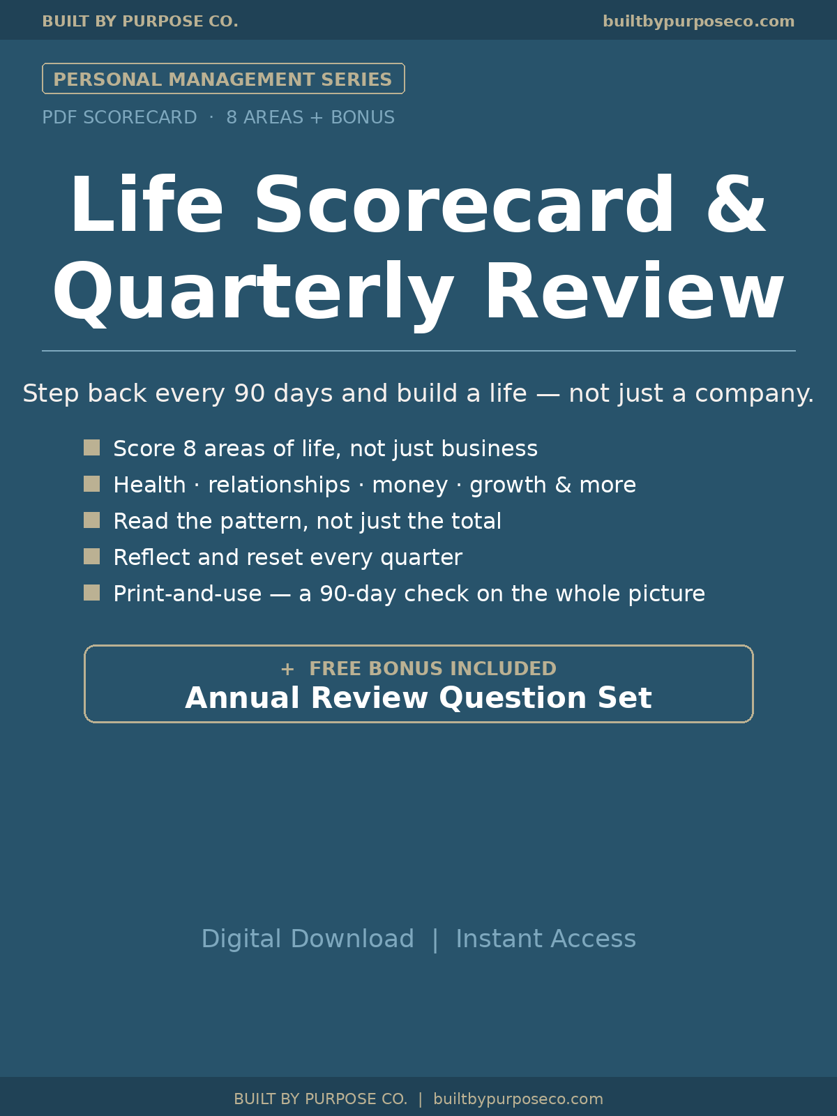 Life Scorecard & Quarterly Review