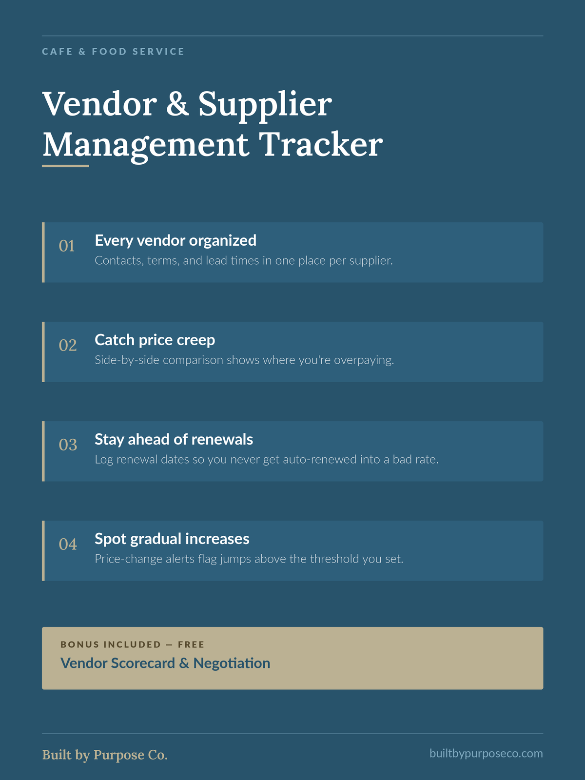 Vendor & Supplier Management Tracker